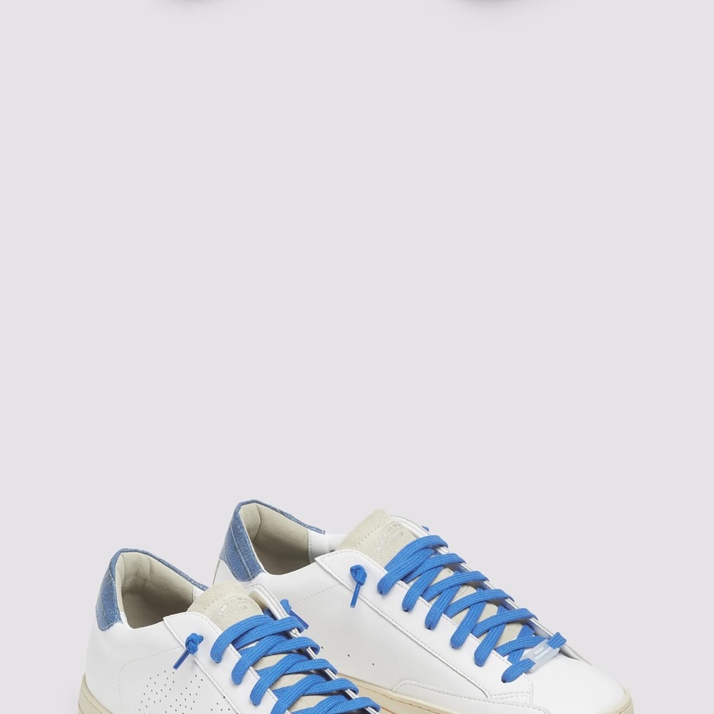 P448 Women’s Sneakers in White with Blue Highlights - Picture 11 of 11